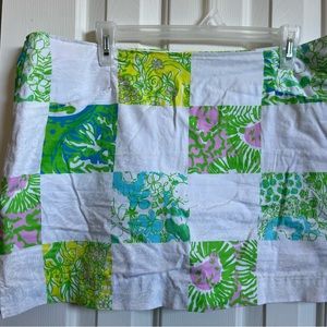 Lilly Pulitzer Checker Patchwork Skort